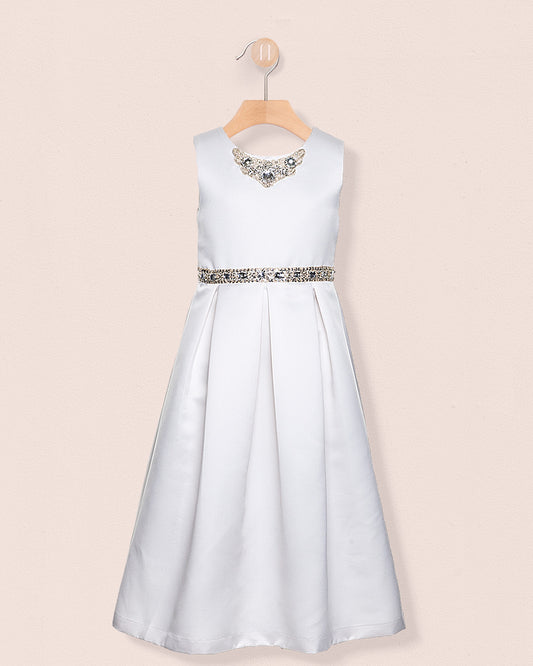 Esther Cream Satin Gown - Dress