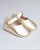 Eloise Gold Leather Crib Shoe - Shoe