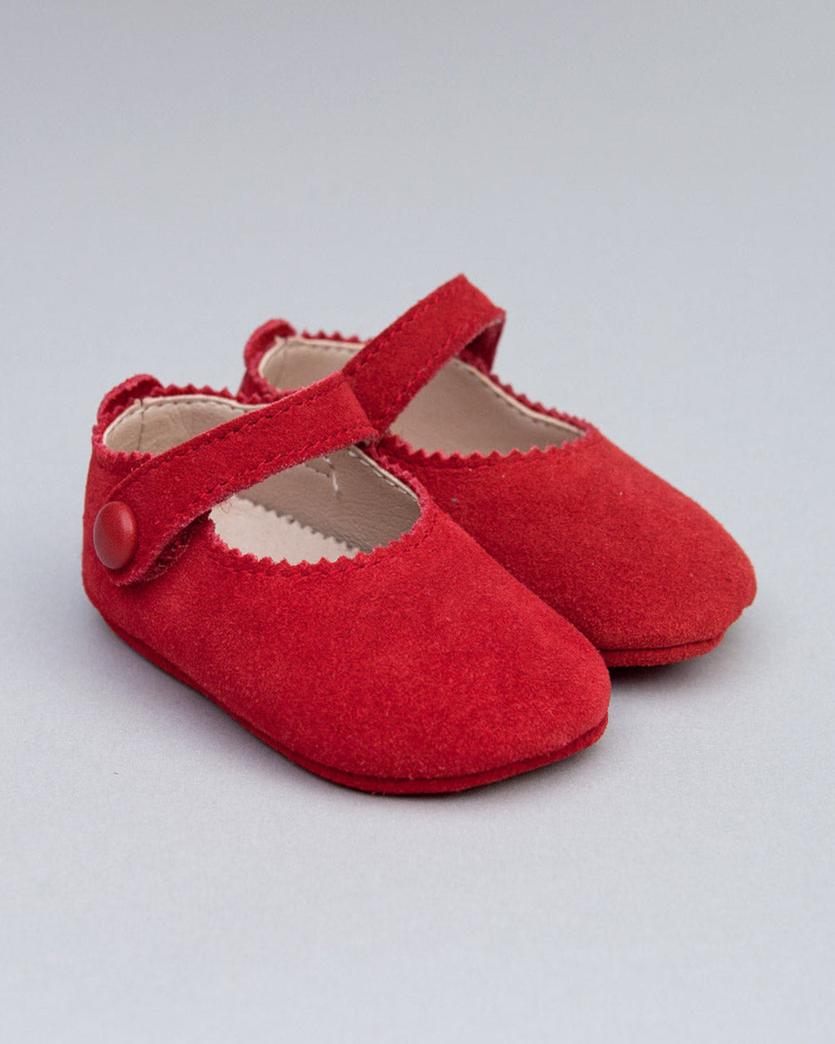 Eloise Red Suede Crib Shoe - Shoe