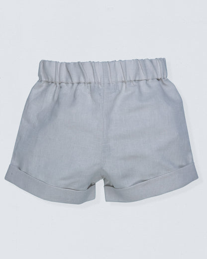 Cuff Short Brick Linen - Pant