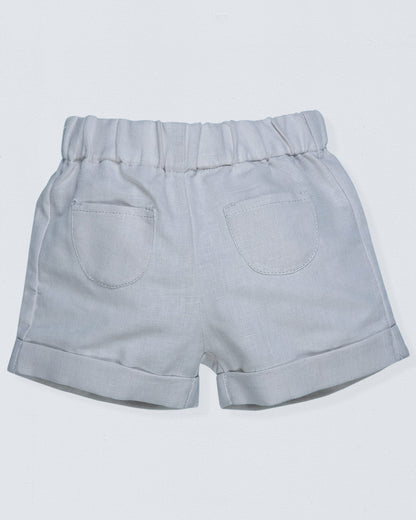 Cuff Short Brick Linen - Pant