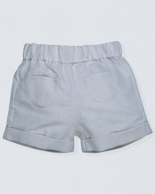 Cuff Short Brick Linen - Pant