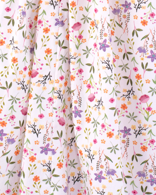 Amandine Cyclam Garden Smock - Smocked Dress