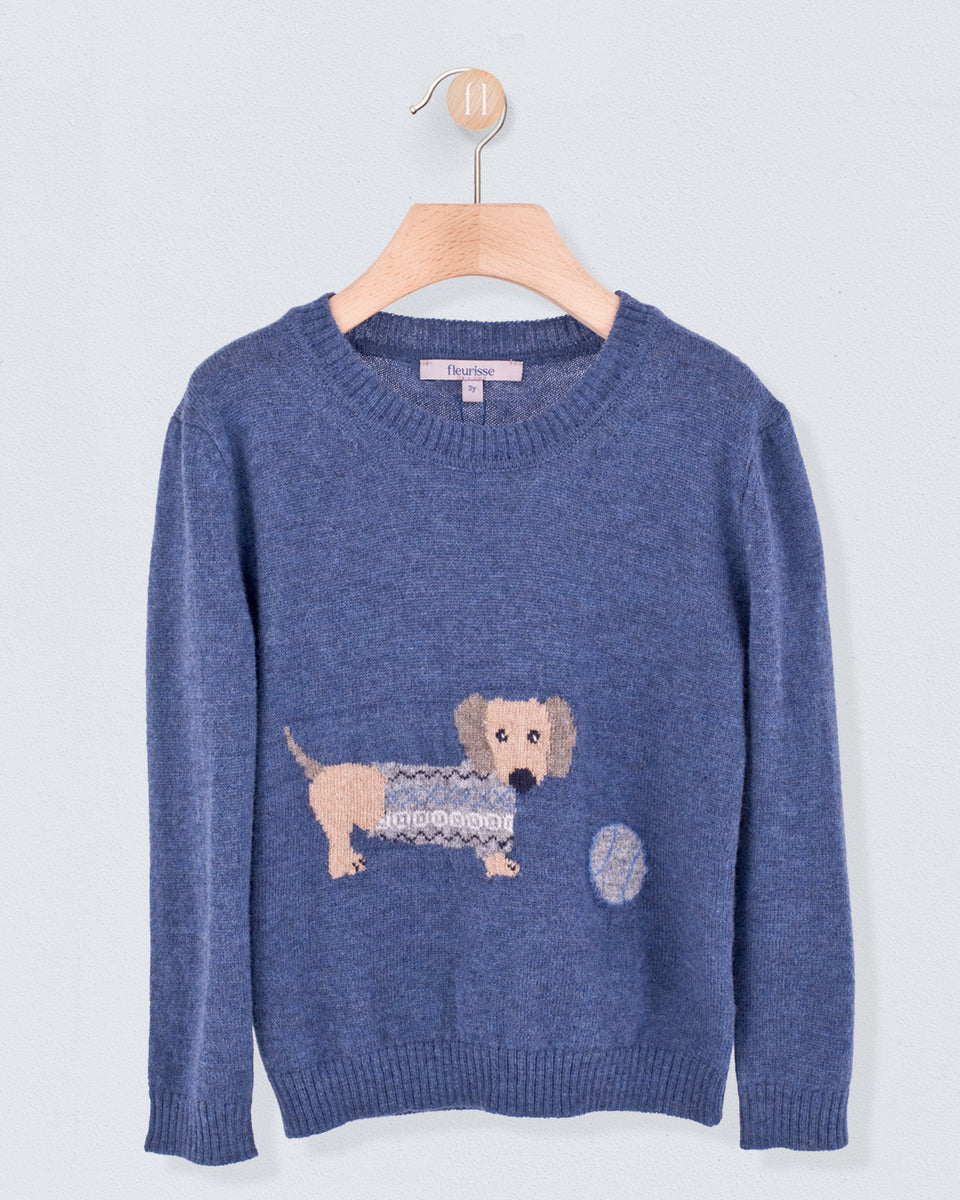 Dachshund Jean Mélange Sweater