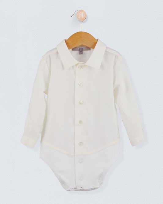 Louis Fine Italian Cream Flannel Onesie Shirt - Shirt