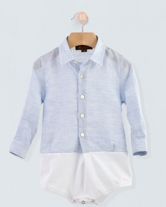 Bernard Light Blue Linen Shirt - Shirt