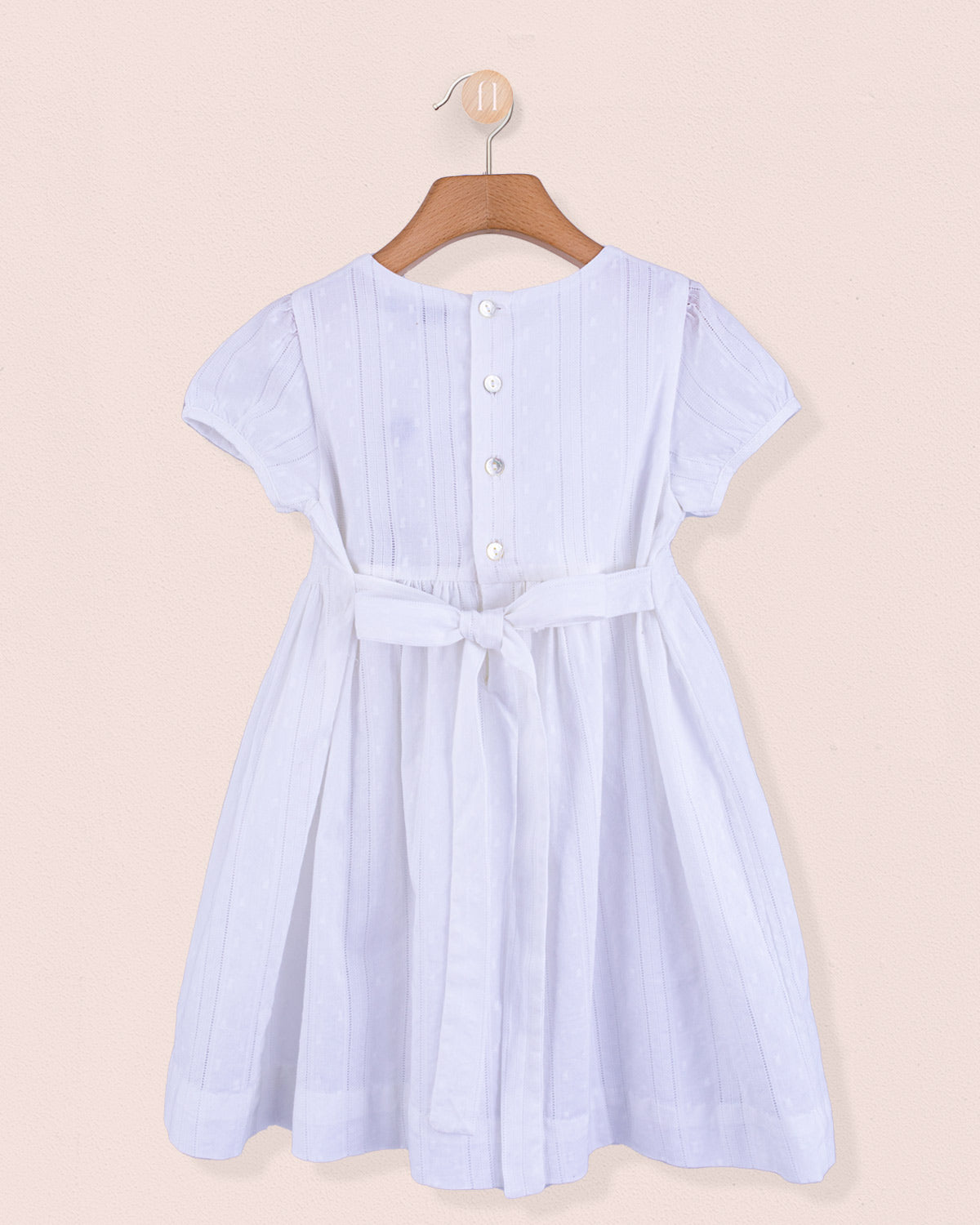 Demoiselle White Elegant Embroidery - Dress