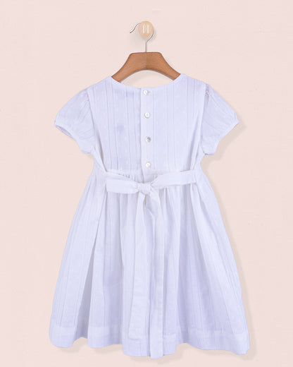 Demoiselle White Elegant Embroidery - Dress