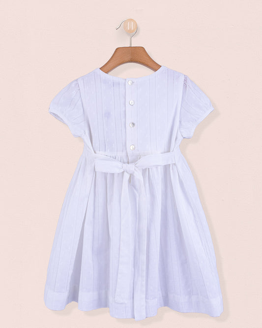 Demoiselle White Elegant Embroidery - Dress