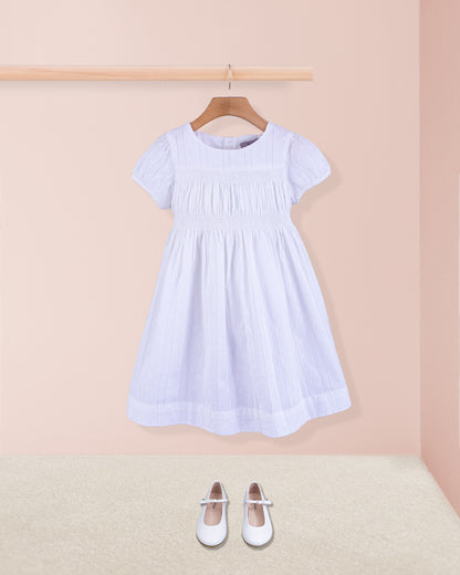 Demoiselle White Elegant Embroidery - Dress