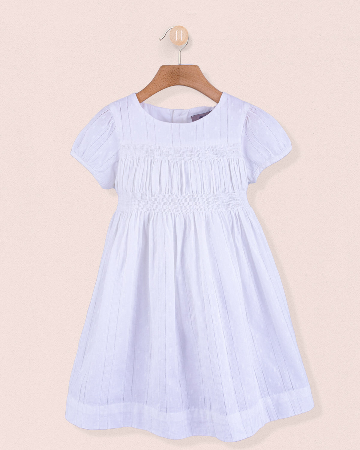 Demoiselle White Elegant Embroidery - Dress