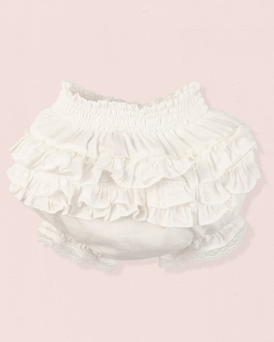 Duchesse Lace White Voile 2-Pcs Set - Romper
