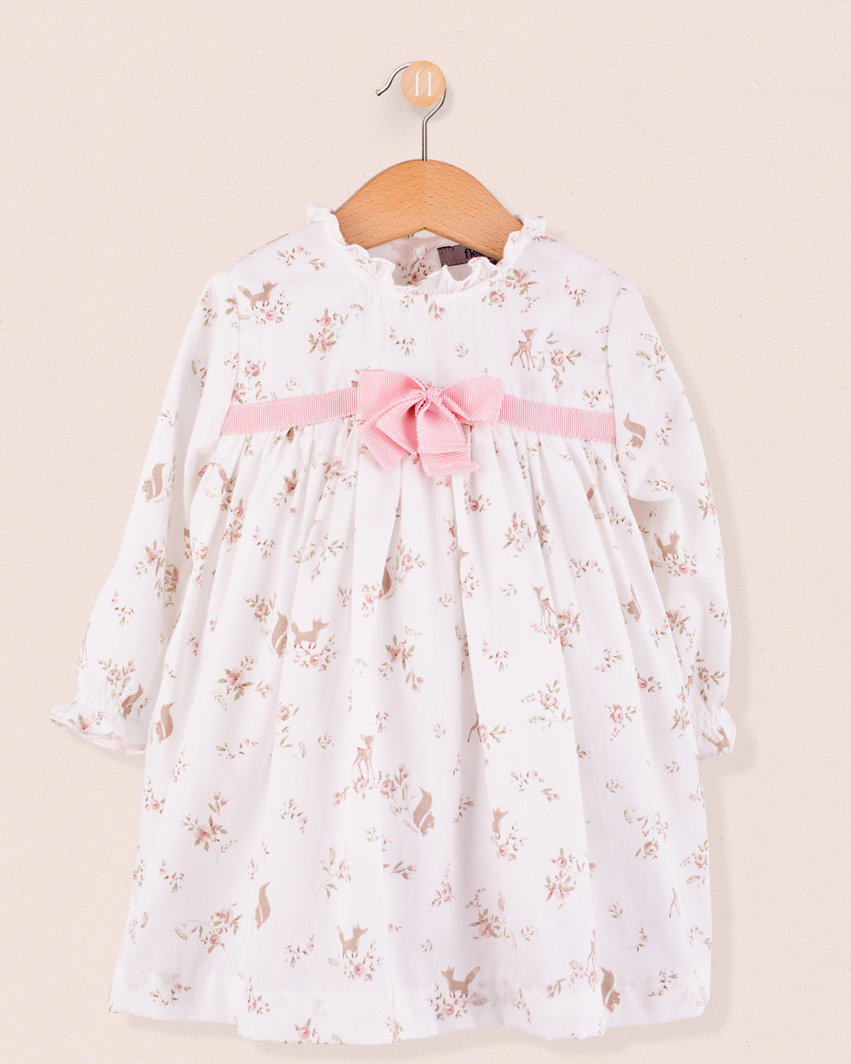 Dolly Delicate Pink Deer Dress - Baby Dress