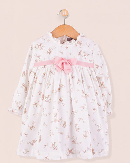 Dolly Delicate Pink Deer Dress - Baby Dress