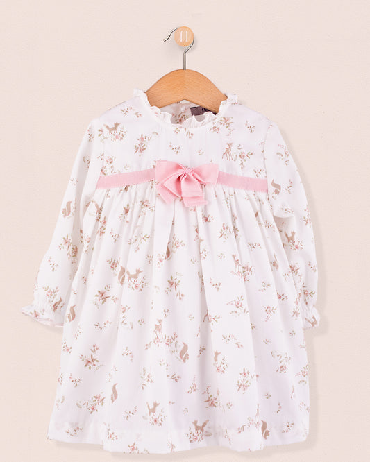 Dolly Delicate Pink Deer Dress - Baby Dress