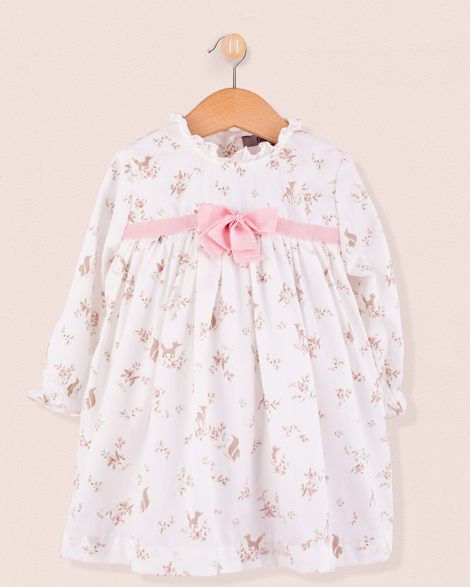 Dolly Delicate Pink Deer Dress