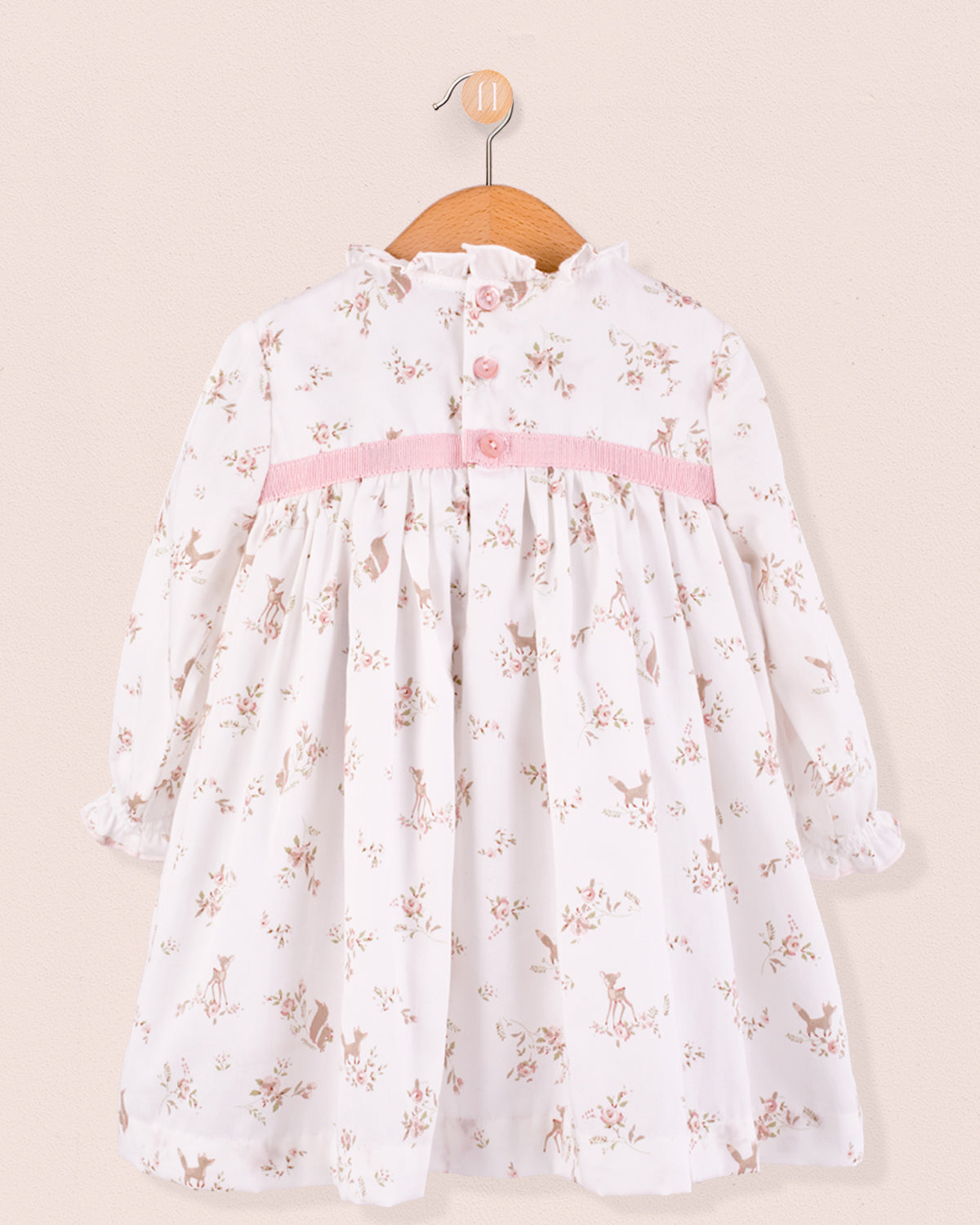 Dolly Delicate Pink Deer Dress - Baby Dress