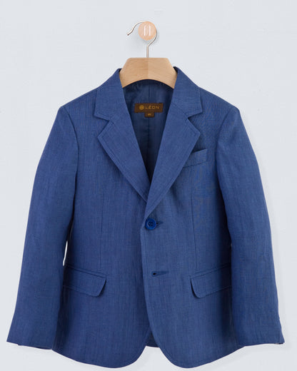 Domenico Prince Harry Blue Linen Suit - Suit
