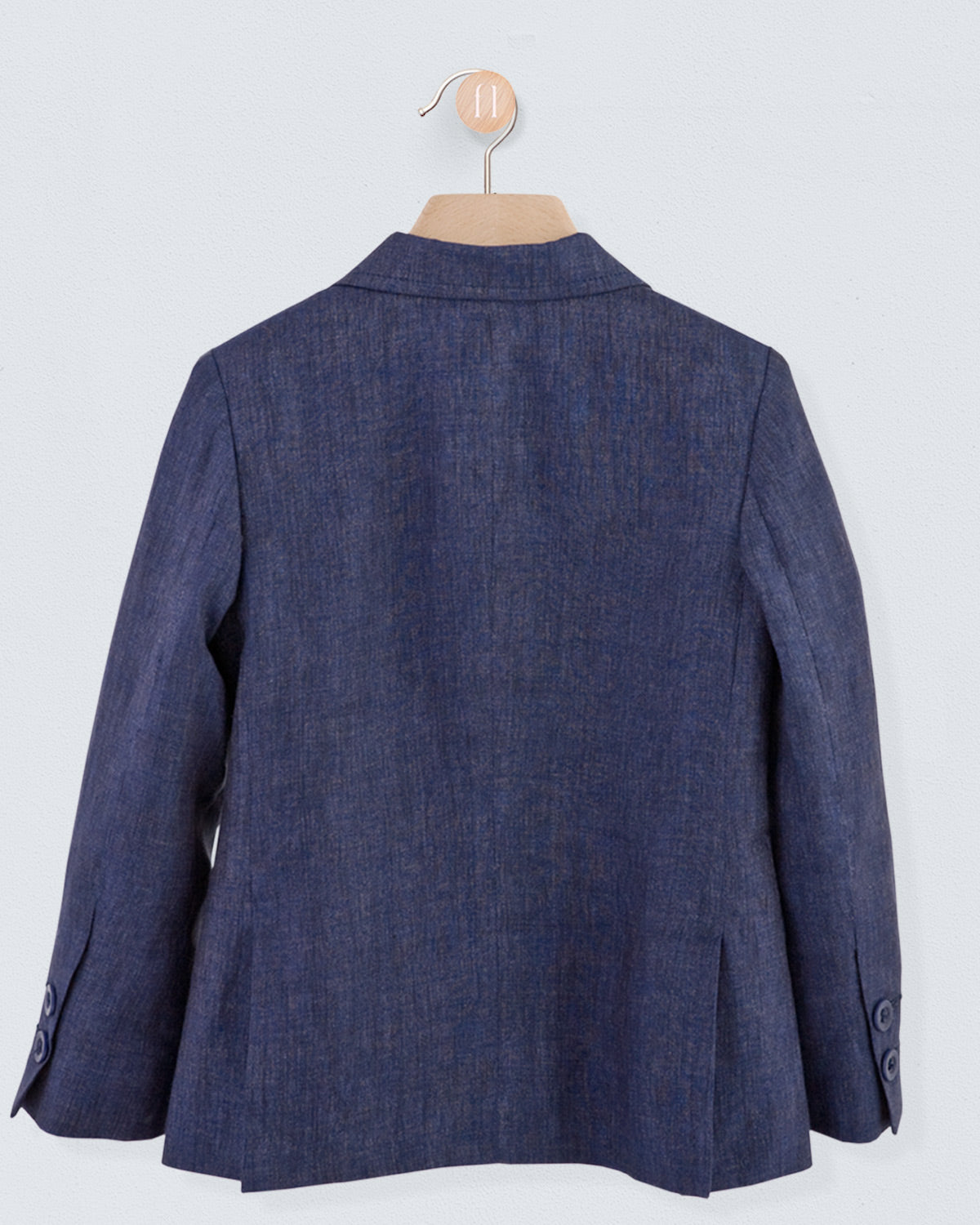 Domenico Navy Melange Linen Suit - Suit