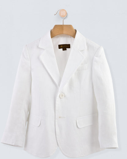 Domenico Italian White Linen Suit - Suit