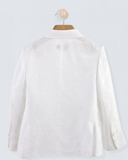 Domenico Italian White Linen Suit - Suit