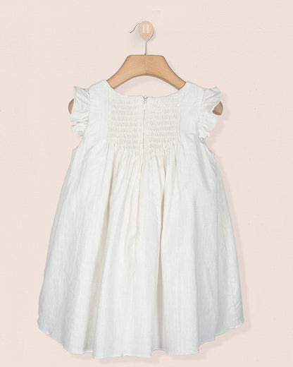 Elize French Gold Smock - Smocked Dress