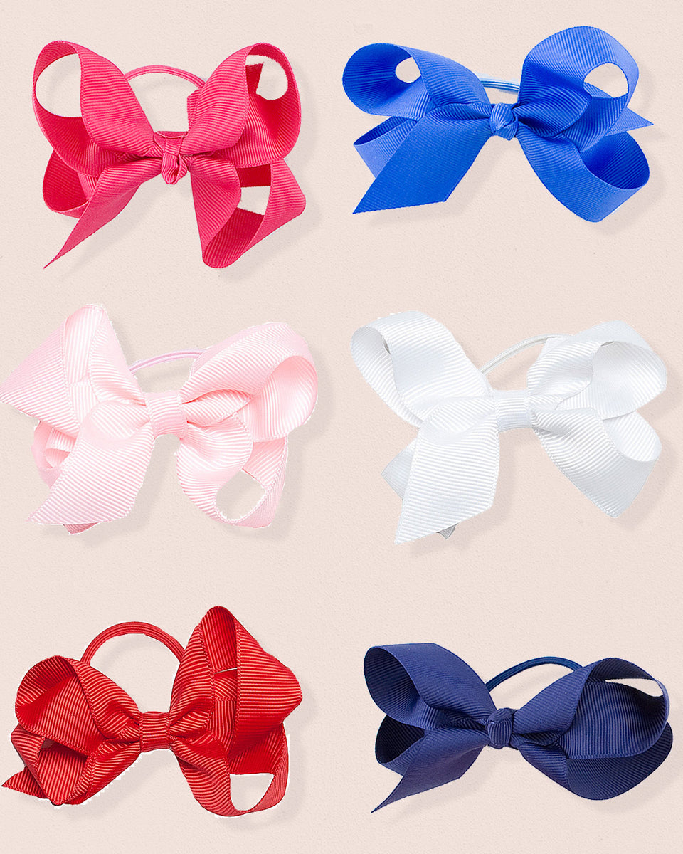 Ponytail Elastic Hairbow 8cm Gros Grain