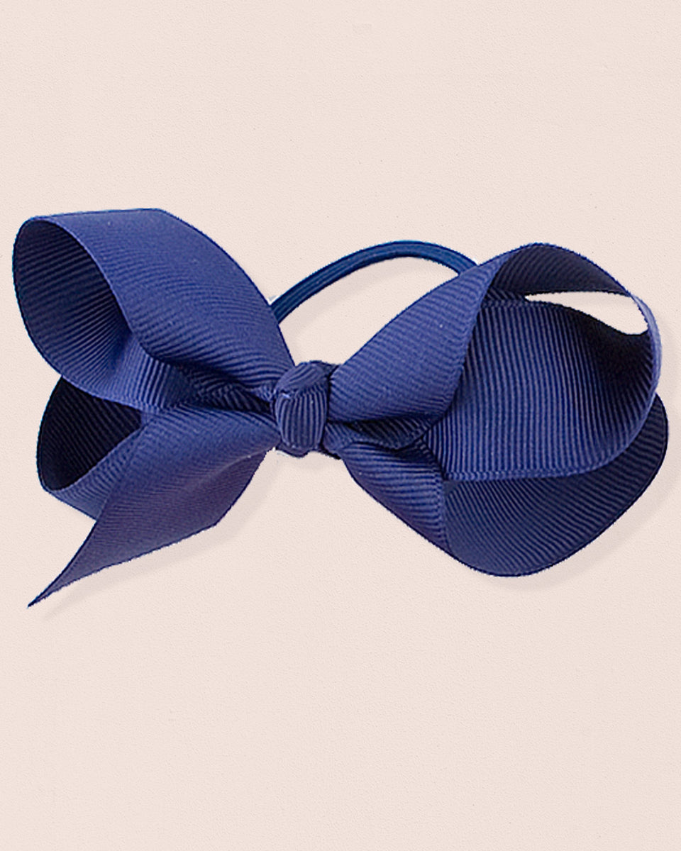 Ponytail Elastic Navy 8cm Gros Grain