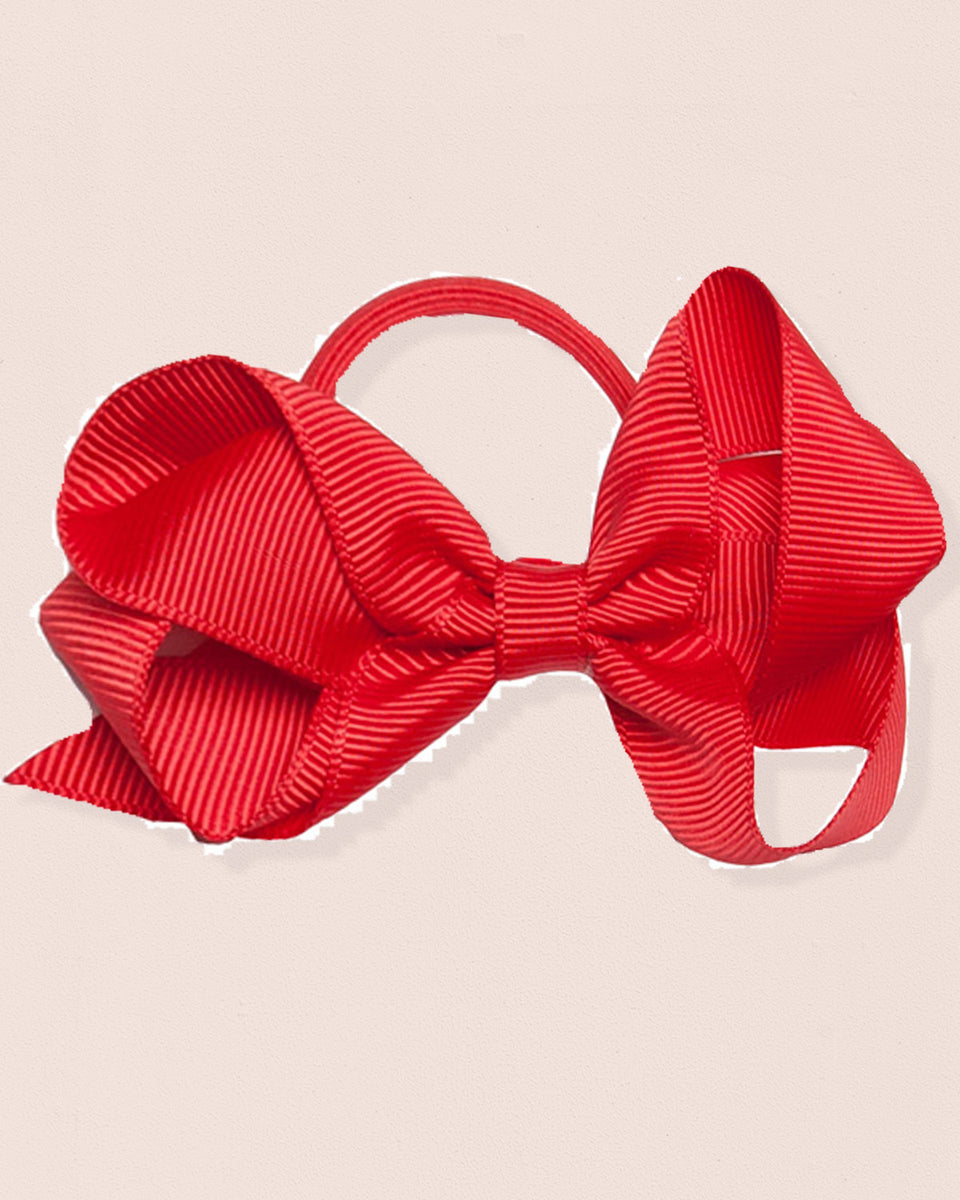 Ponytail Elastic Red 8cm Gros Grain