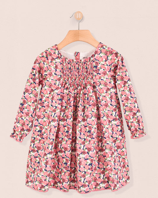 Eliza Liberty Stone Rose Pink - Smocked Dress