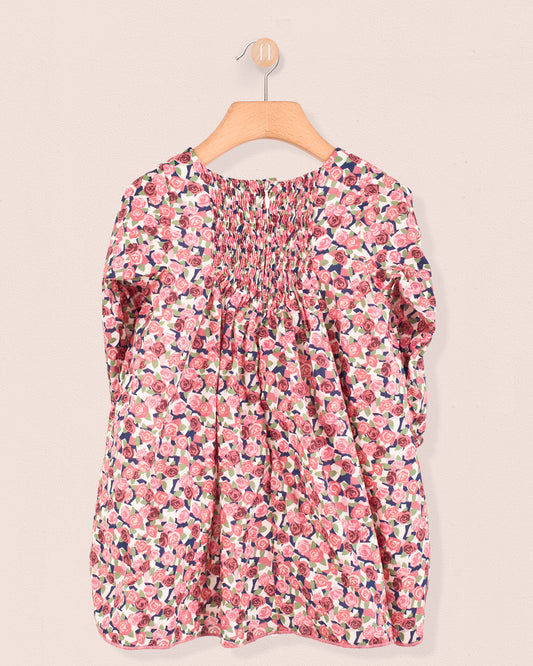 Eliza Liberty Stone Rose Pink - Smocked Dress