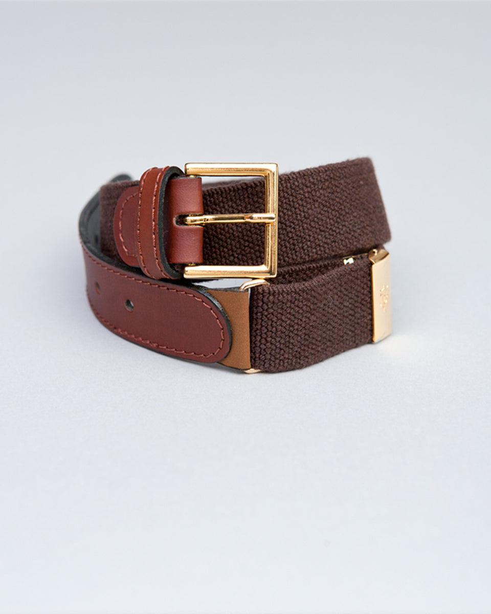 Belt Adjustable Brown Elastic