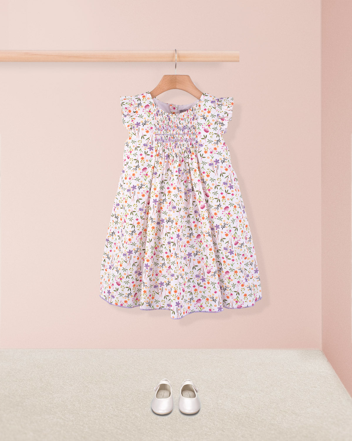 Elize Cyclam Garden Smock - Smocked Dress