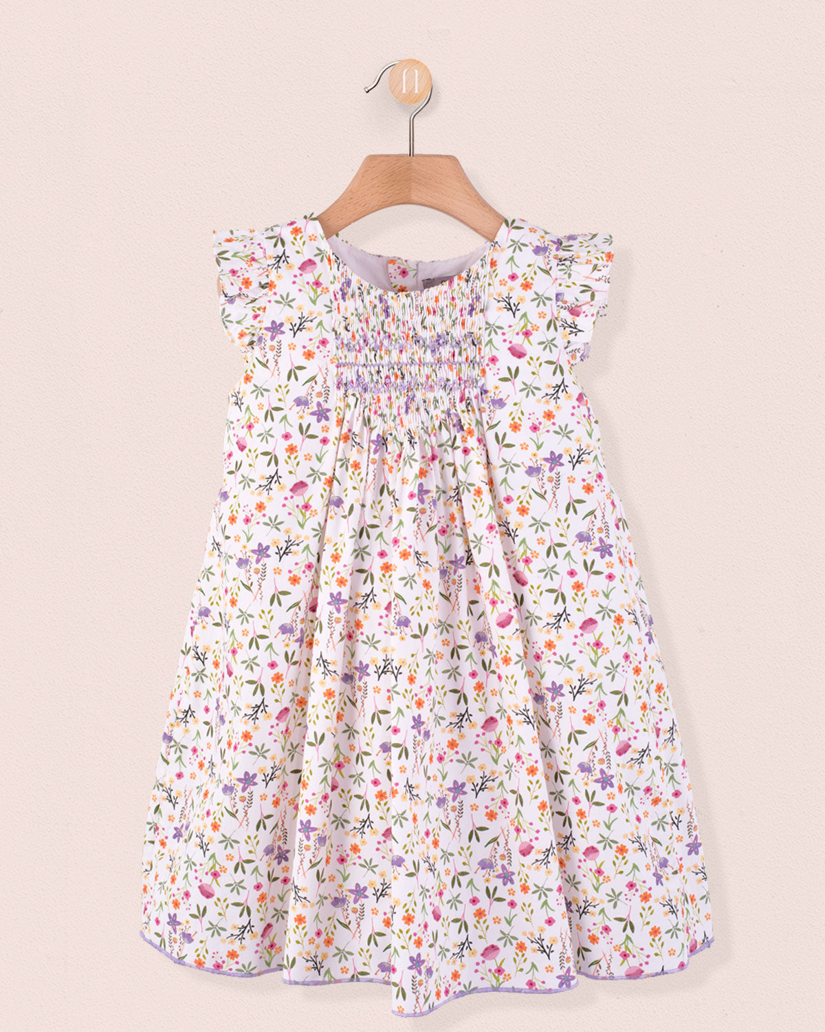 Elize Cyclam Garden Smock - Smocked Dress