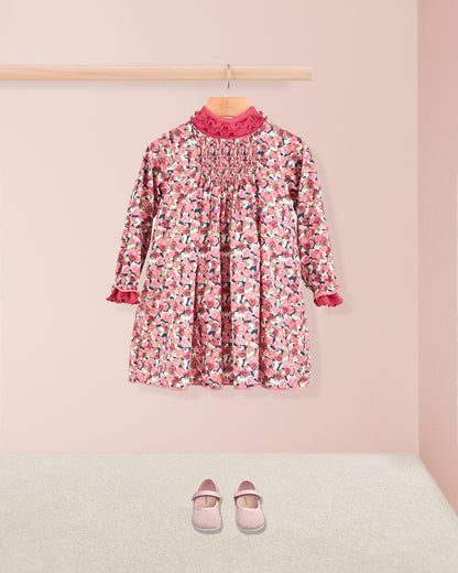 Eliza Liberty Stone Rose Pink - Smocked Dress