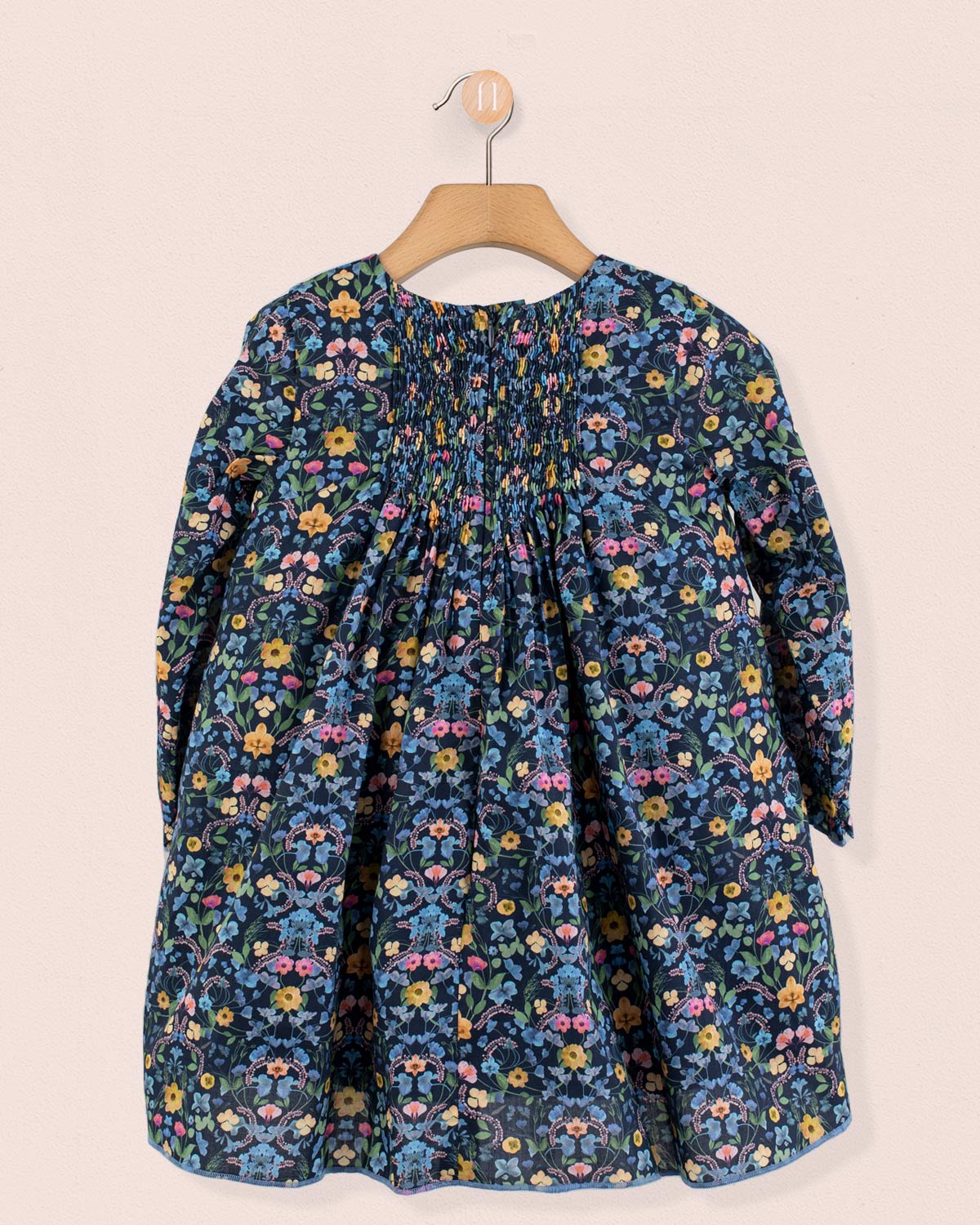 Eliza Liberty Aurora Navy - Smocked Dress