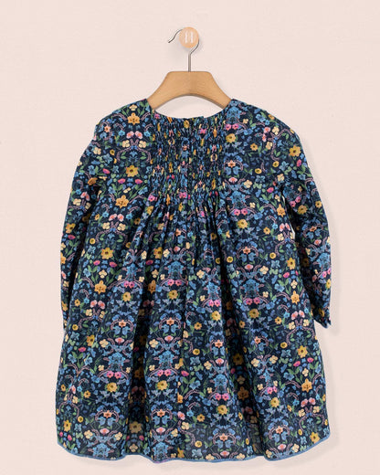 Eliza Liberty Aurora Navy - Smocked Dress