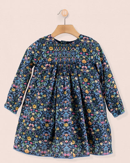 Eliza Liberty Aurora Navy - Smocked Dress