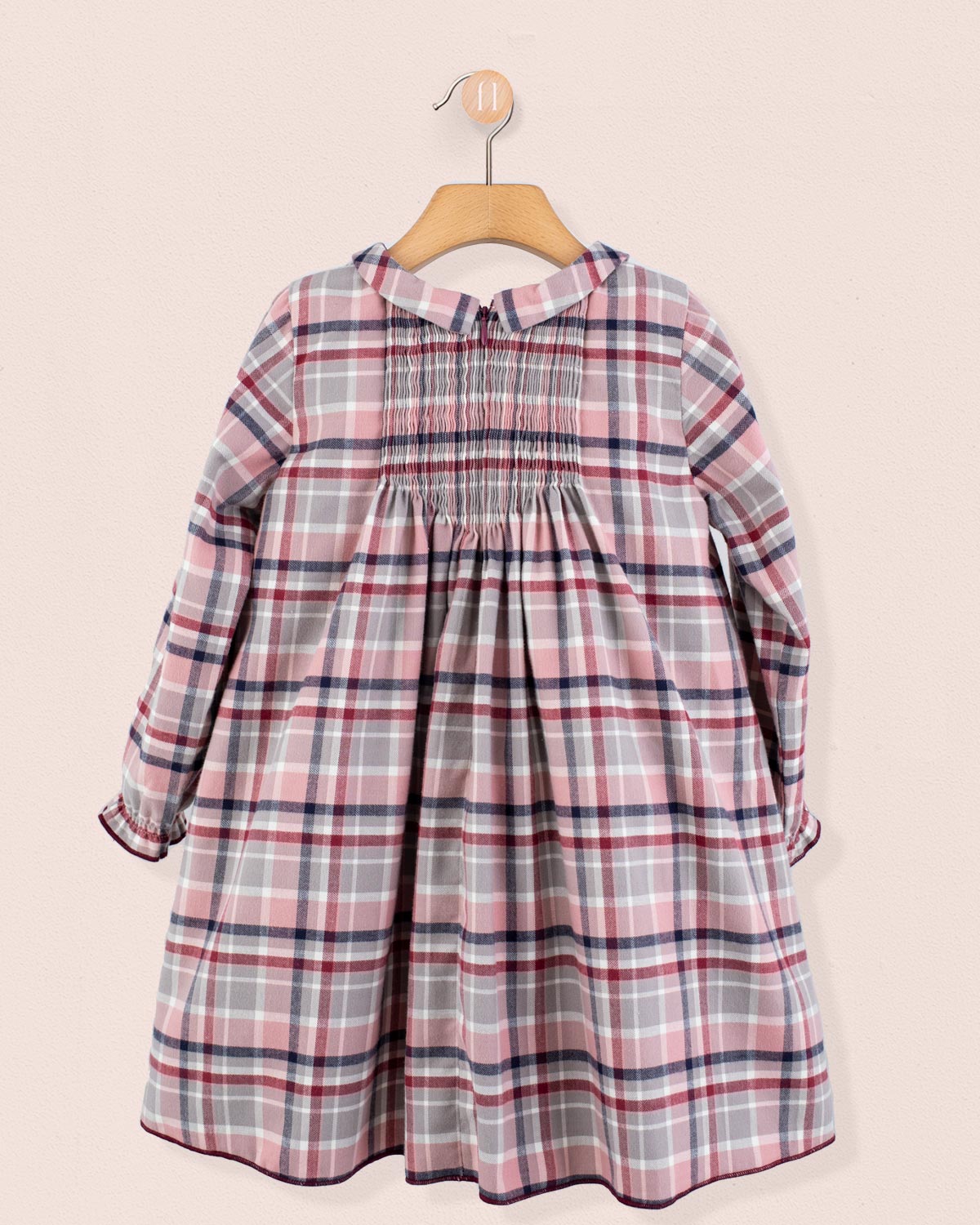 Elizabeth Italian Rose Plaid Flannel Dress - Dress