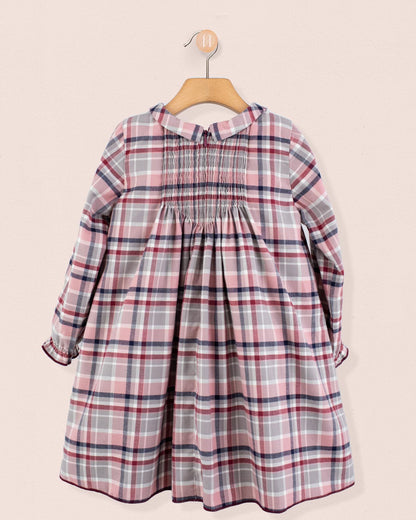 Elizabeth Italian Rose Plaid Flannel Dress - Dress
