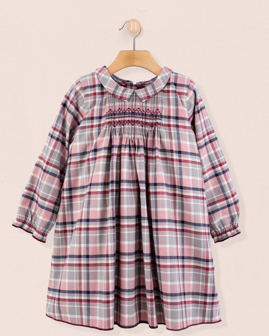 Elizabeth Italian Rose Plaid Flannel Dress - Dress