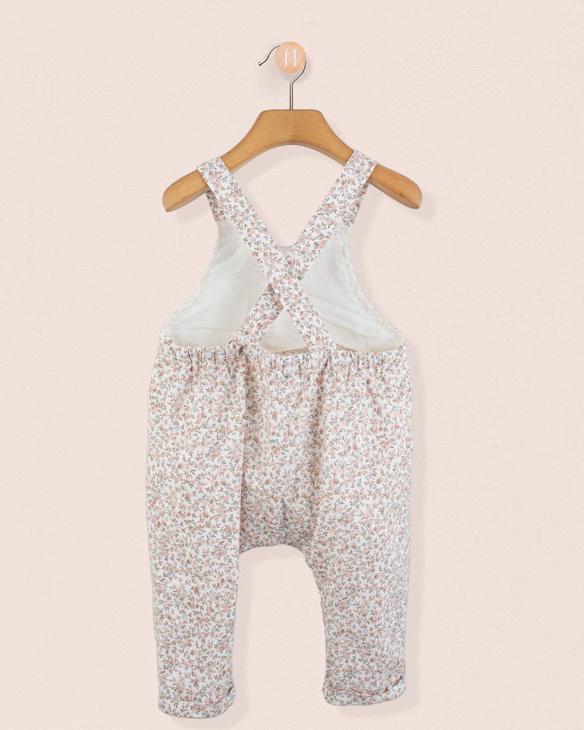 Ella French Antique Pink Overall - Romper