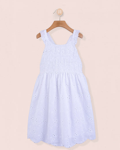 Elodie White Eyelet - Dress