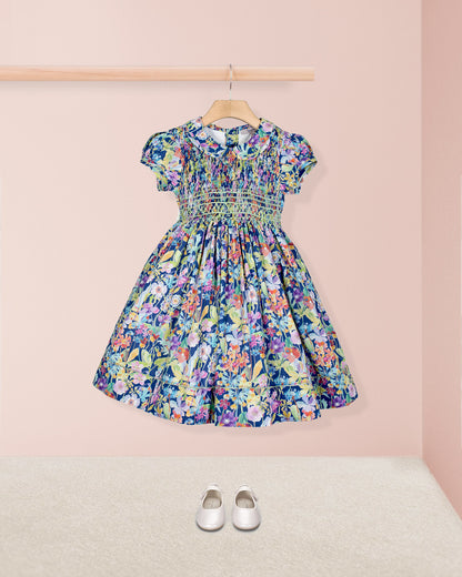 Emma Liberty Proposal Blue Smock - Smocked Dress