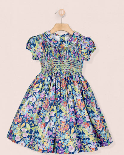 Emma Liberty Proposal Blue Smock - Smocked Dress