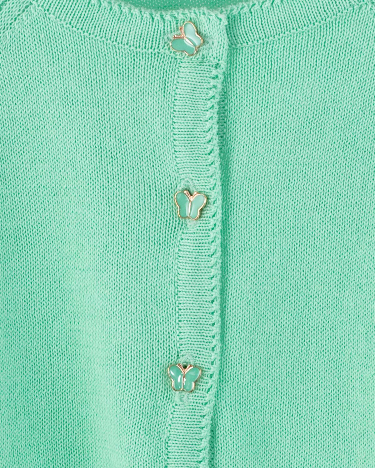 Betsy Emerald Cardigan with Butterfly Buttons - Cardigan
