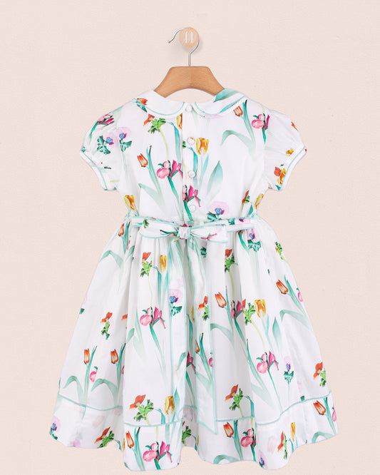 Emma Liberty Healing Mint Smock - Smocked Dress