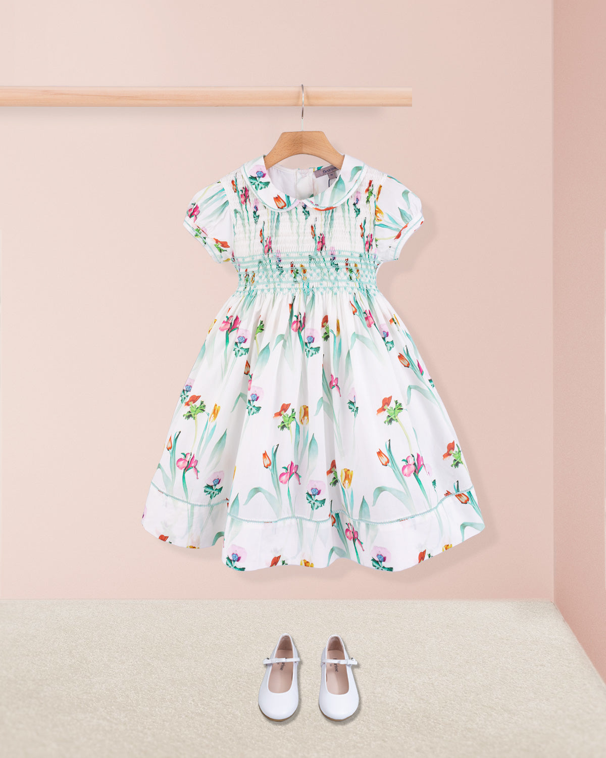 Emma Liberty Healing Mint Smock - Smocked Dress