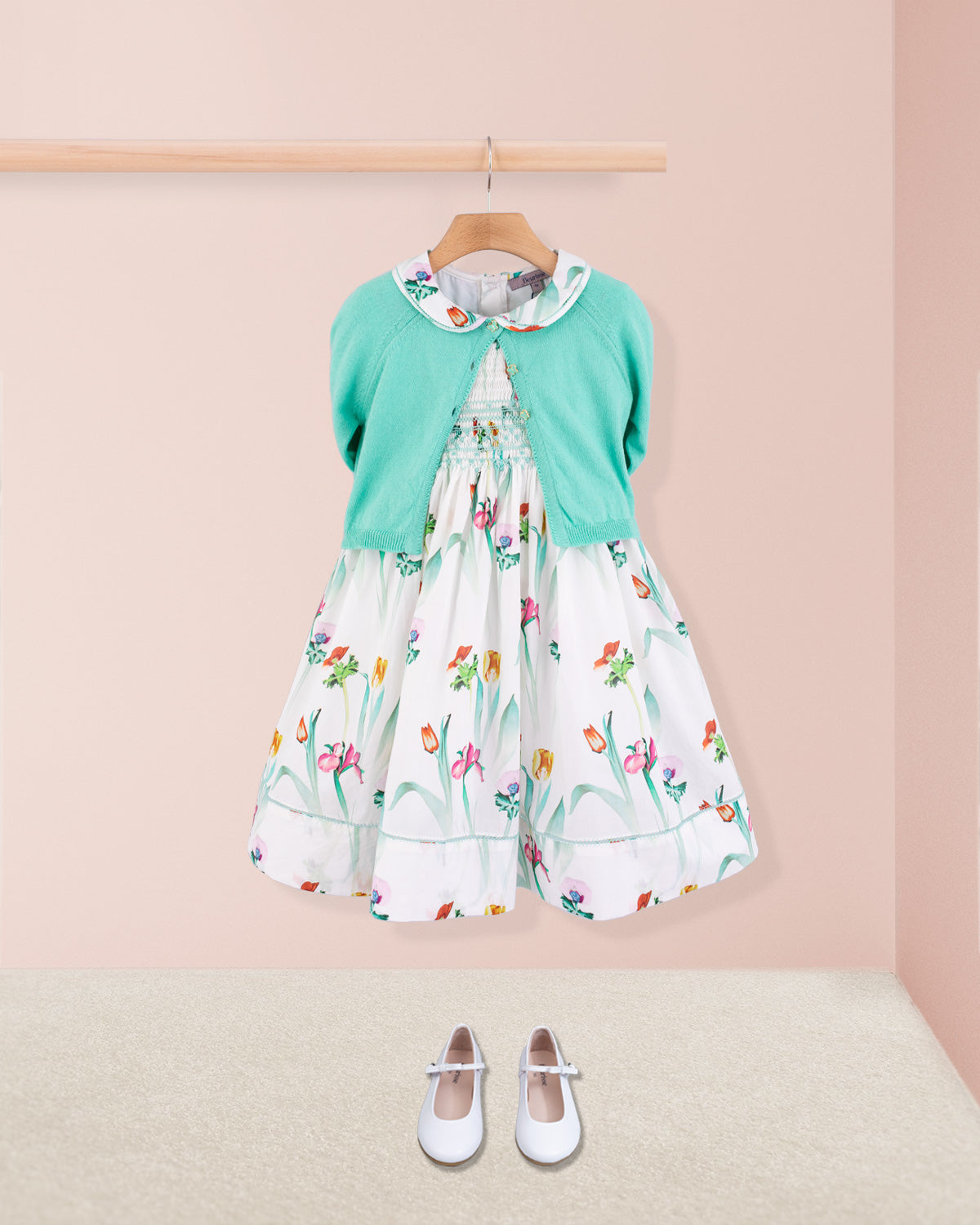 Emma Liberty Healing Mint Smock - Smocked Dress