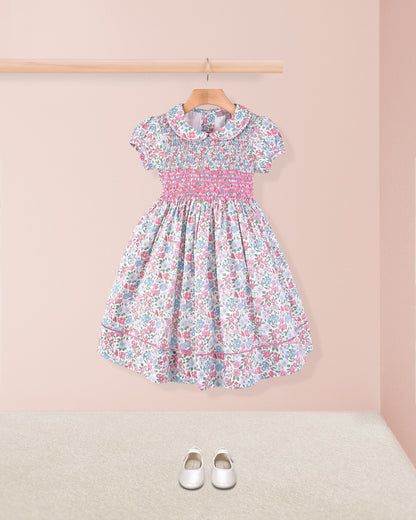 Emma Liberty Anabella Pastel Smock - Smocked Dress